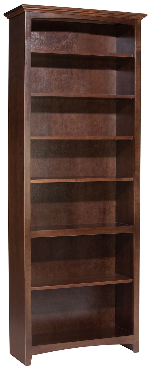 McKenzie - Alder Bookcase - Caffè - 32.5"W - 84"H