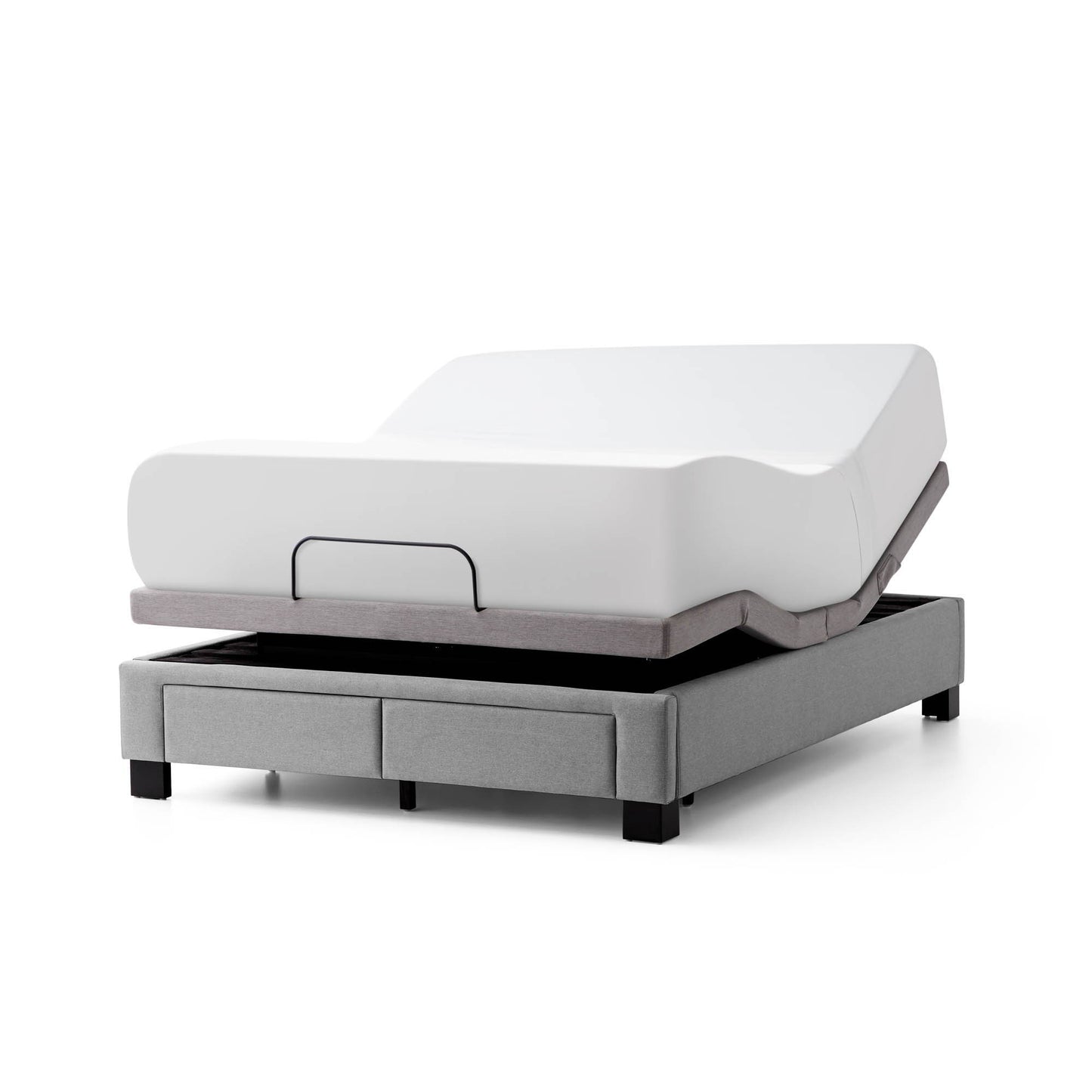 Duncan - Queen Platform Bed Base - Stone