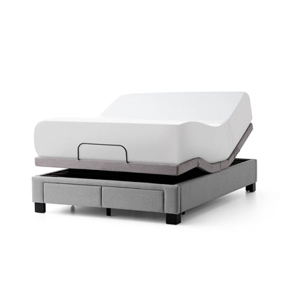 Duncan - Queen Platform Bed Base - Stone