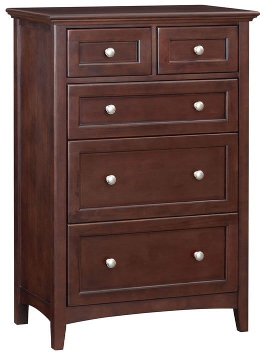 McKenzie - 5-Drawer Tall Chest - Caffè