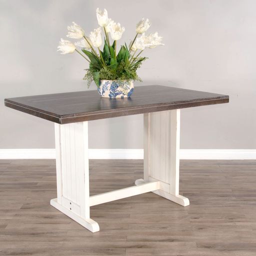 Carriage House - Counter Table - White / Dark Brown