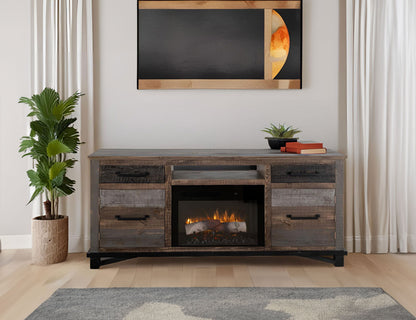 Loft Brown - 70.25" Console - Multicolor