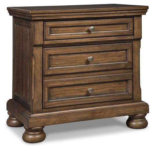 Flynnter - Medium Brown - Two Drawer Night Stand