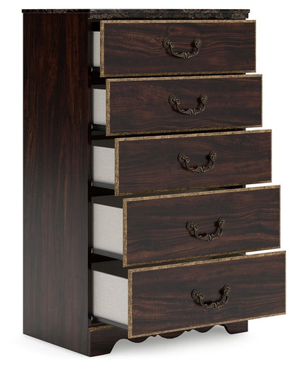 Glosmount - Two-tone - Five Drawer Chest