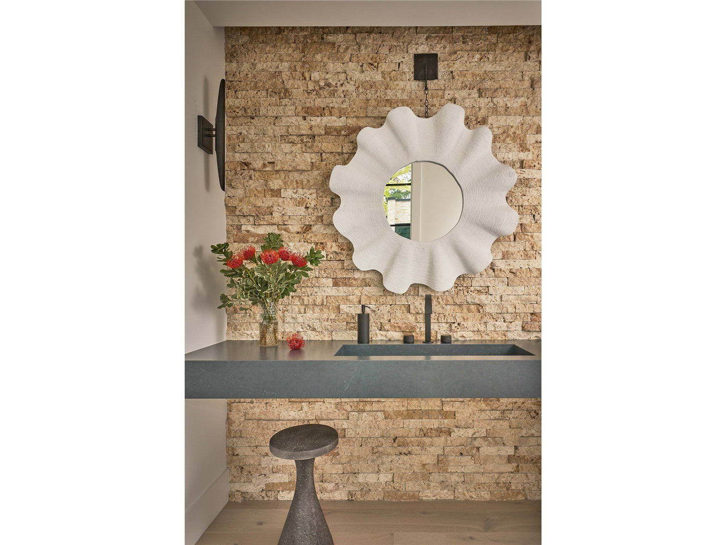 Weekender Coastal Living Home - Scallop Mirror - White