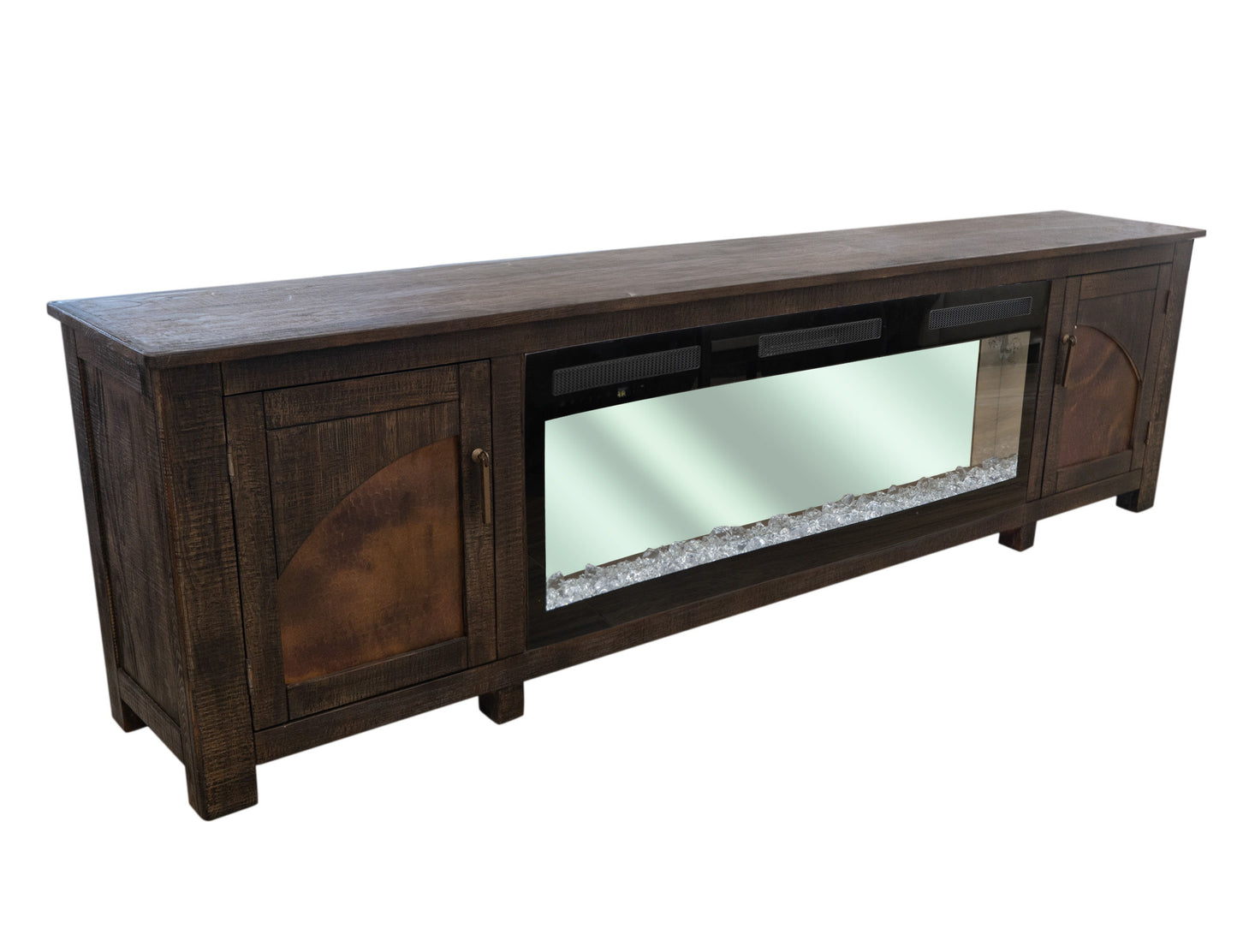 Blackburn - 93" Electric Fireplace - Dark Brown