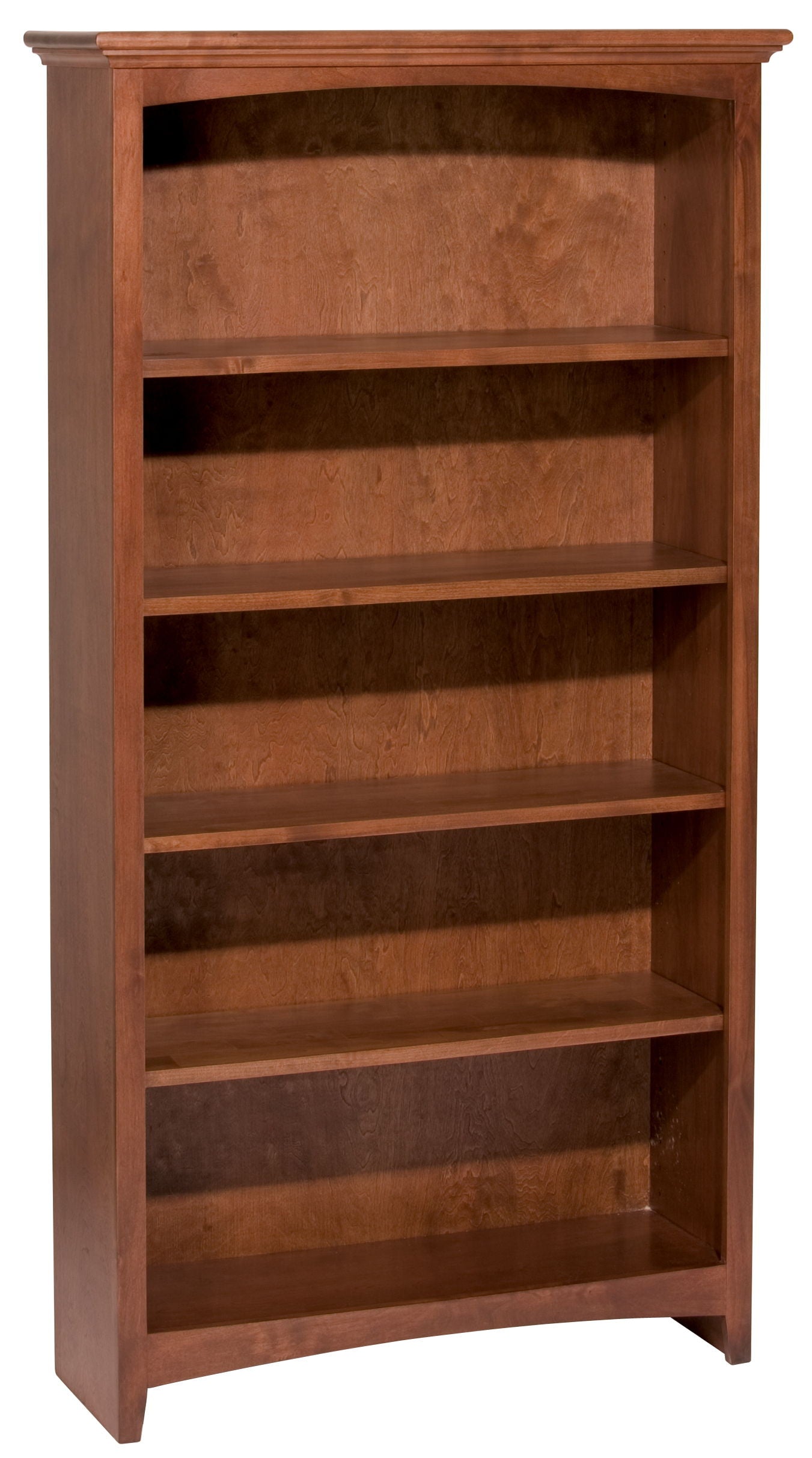 McKenzie - Alder Bookcase - Glazed Antique Cherry - 32.5"W - 60"H