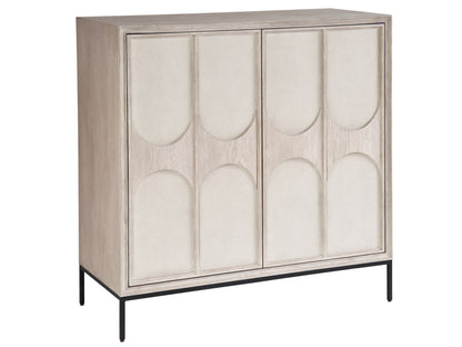 Coalesce - Odessa Bar Cabinet - Pearl Silver