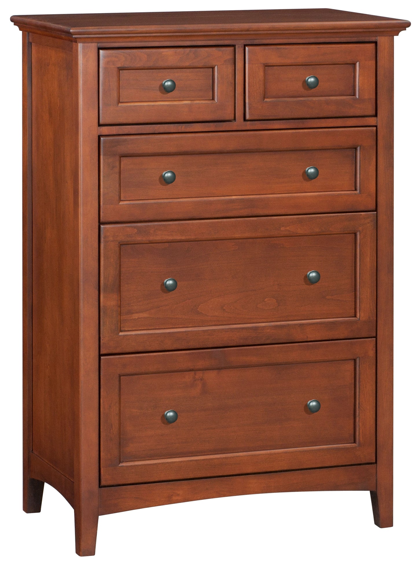 McKenzie - 5-Drawer Tall Chest - Glazed Antique Cherry