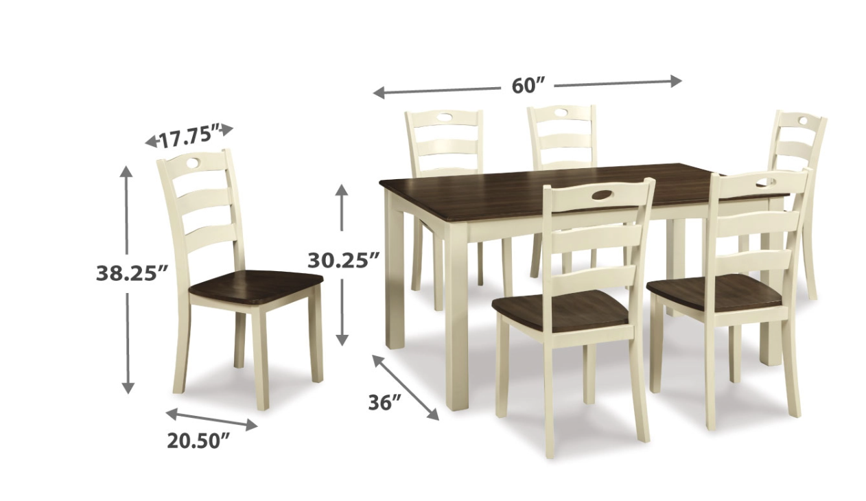 Woodanville Dining Table and 6 Chairs Set