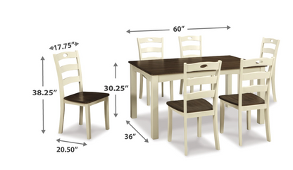 Woodanville Dining Table and 6 Chairs Set