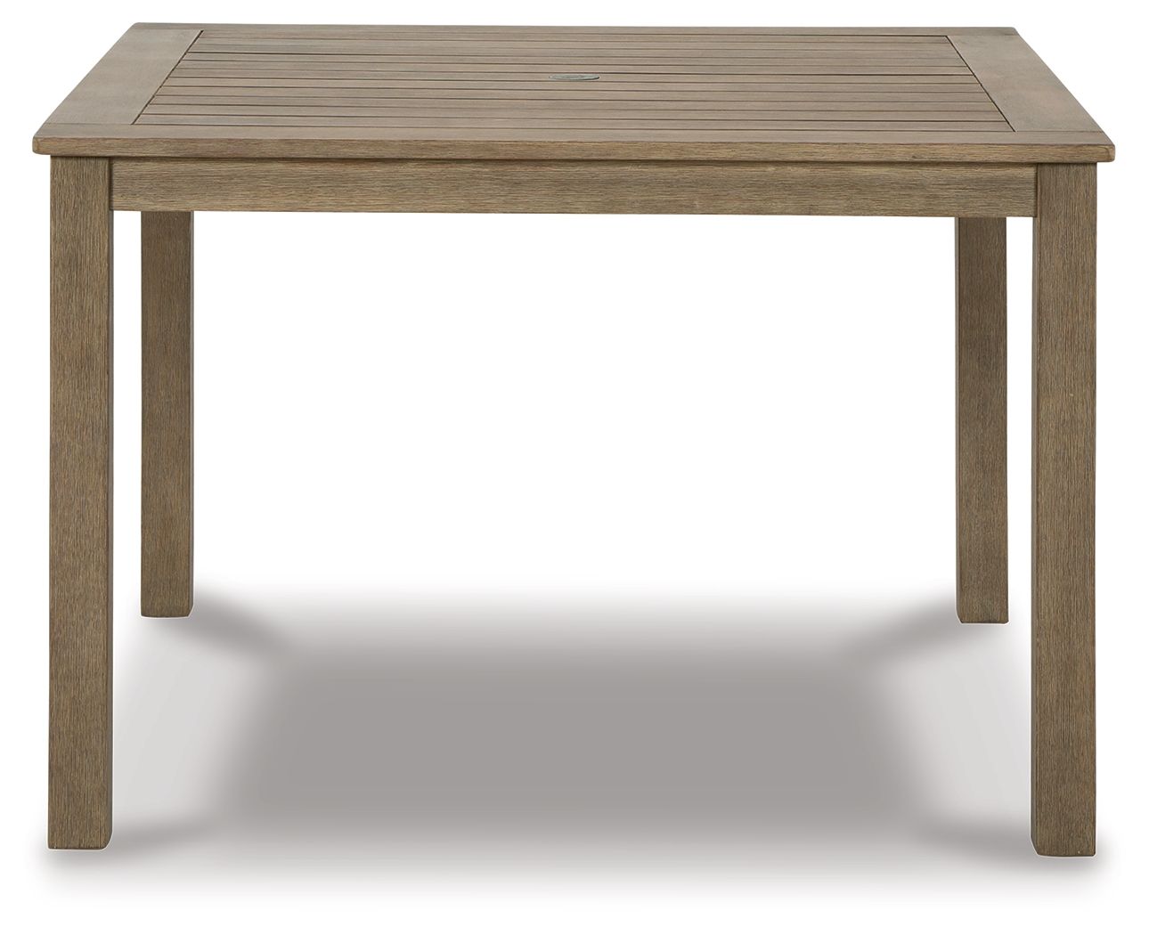 Aria Plains - Brown - Square Dining Table W/Umb Opt