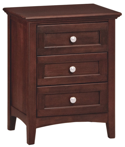 McKenzie - 3-Drawer Nightstand - Caffè