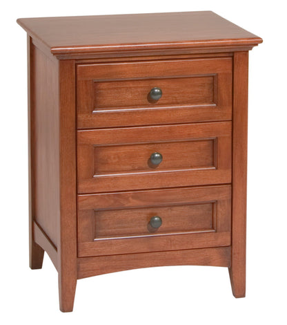 McKenzie - 3-Drawer Nightstand - Glazed Antique Cherry