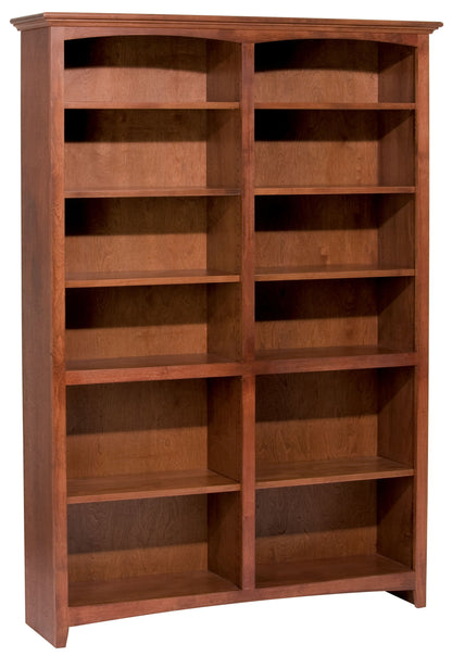 McKenzie - Alder Bookcase - Glazed Antique Cherry - 50.5"W - 72"H